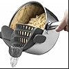 Universal Snap N Strain Colander – Silicone Clip-On Pot & Pan Strainer